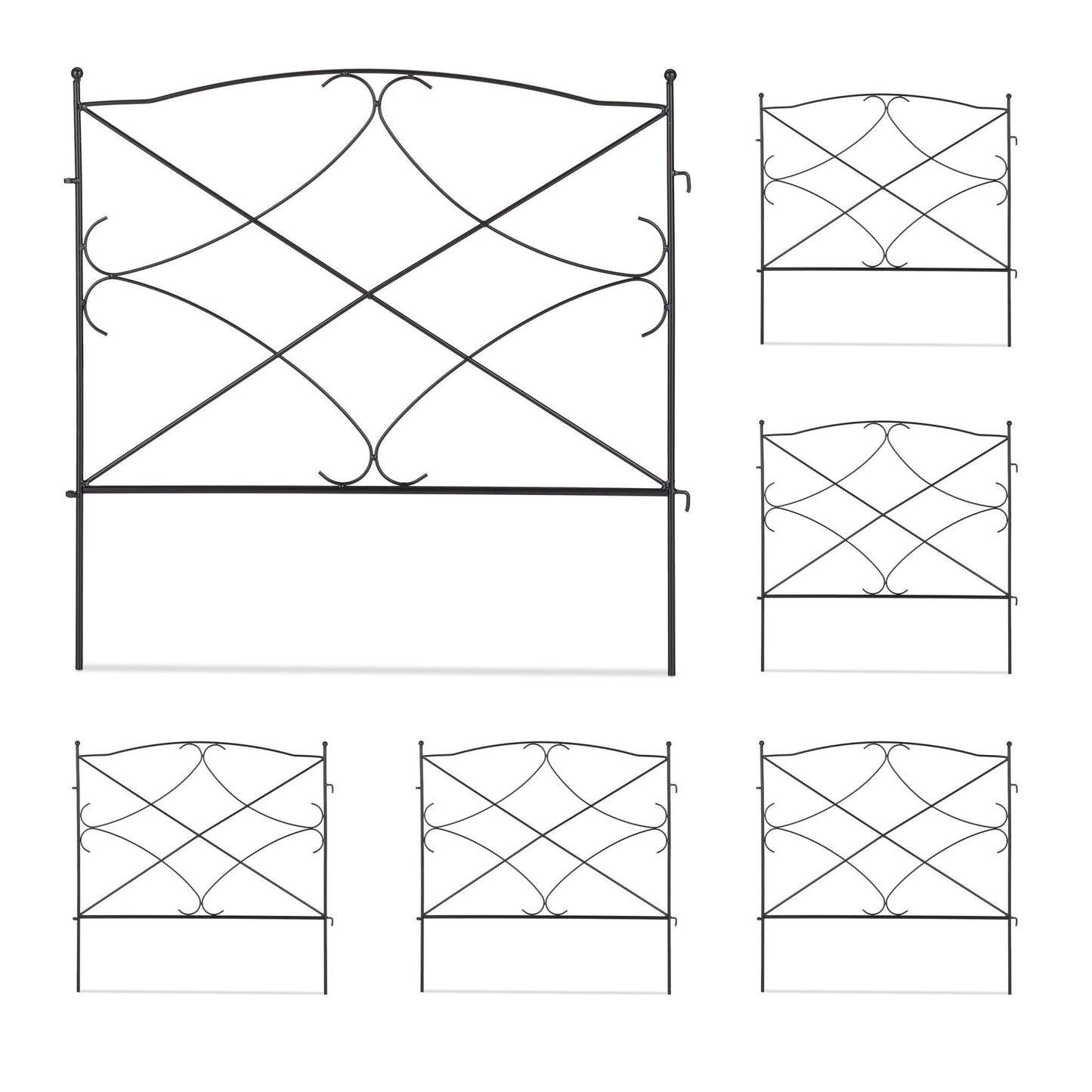 metal flower bed fence in 6 parts