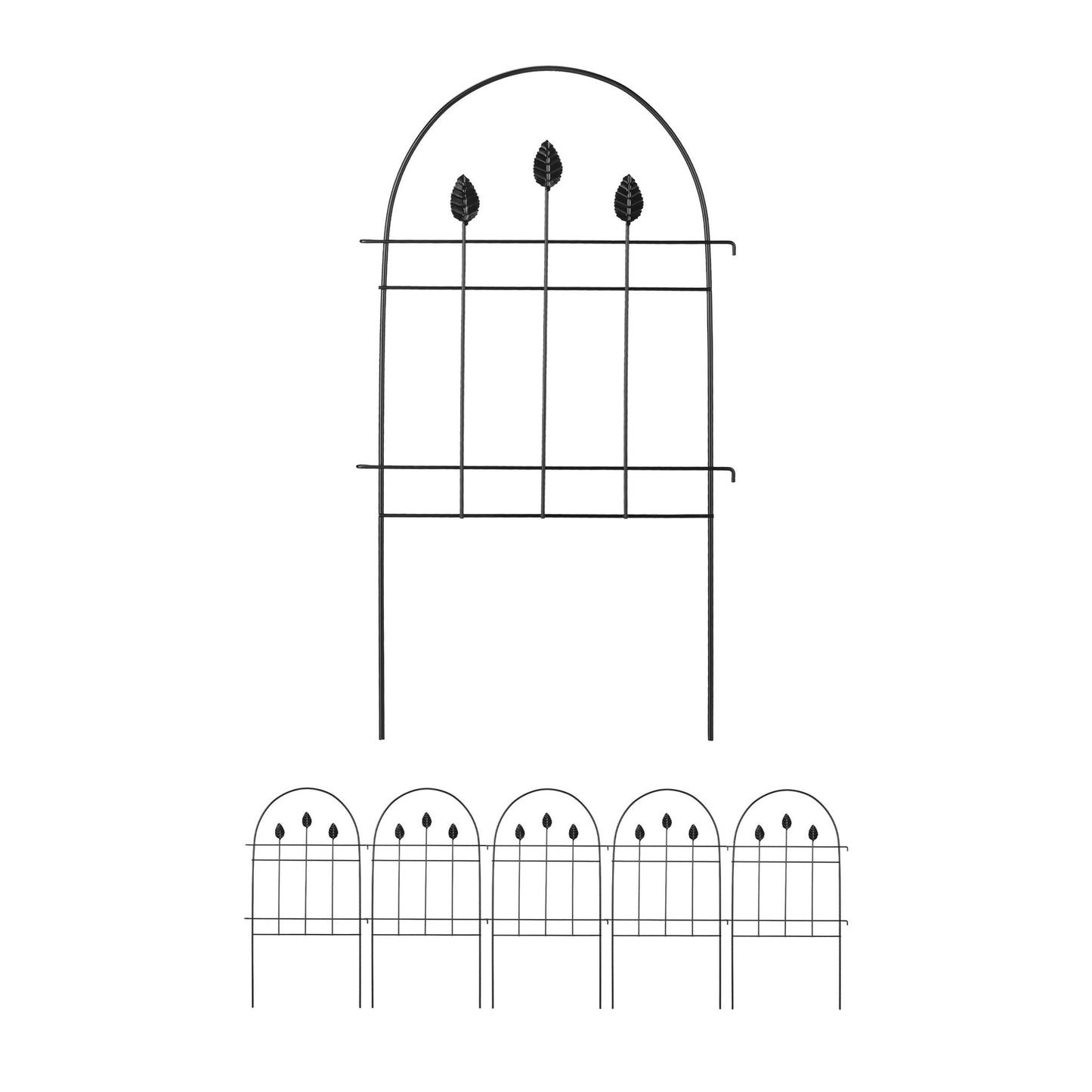 metal flower bed fence in 6 parts