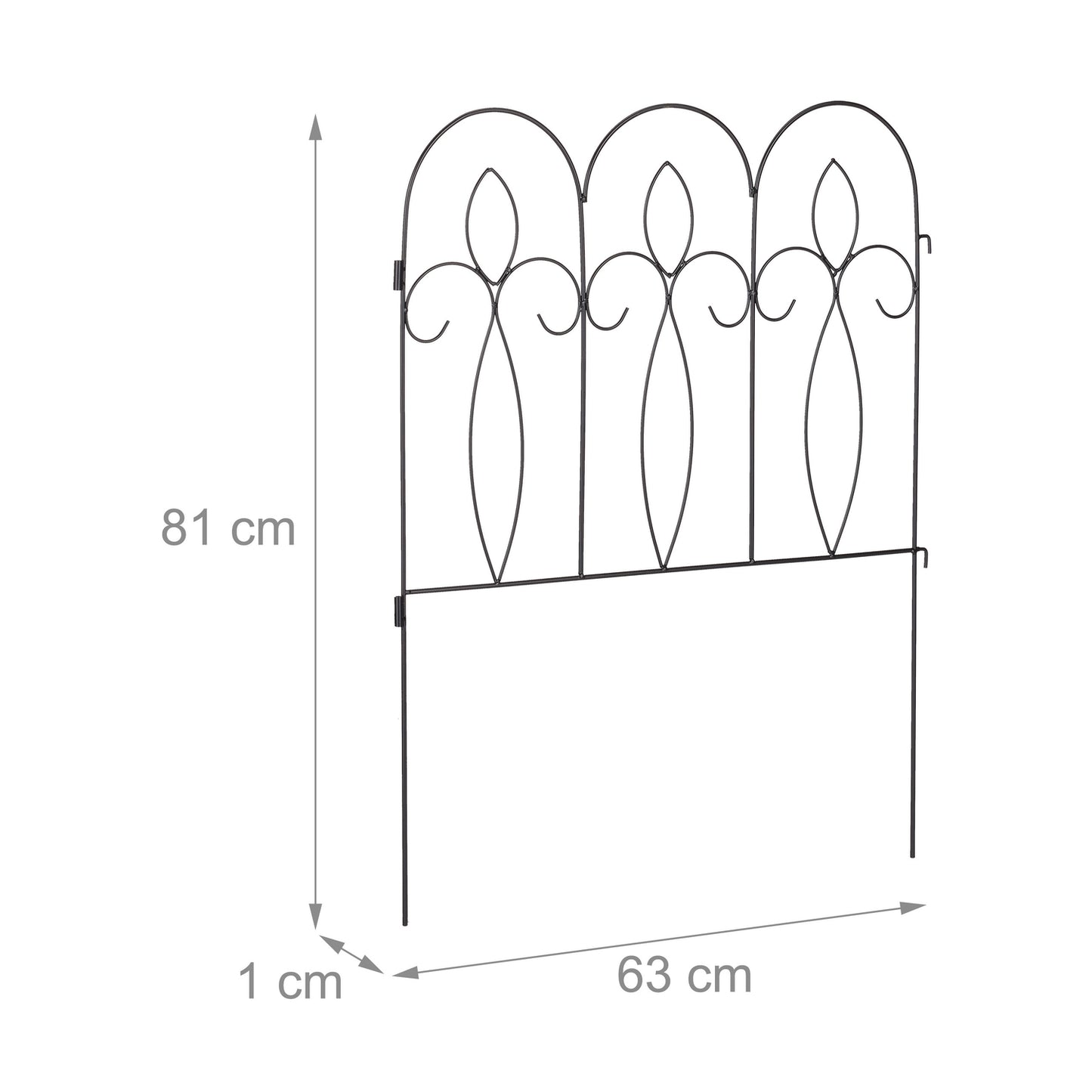 metal flower bed fence in 6 parts