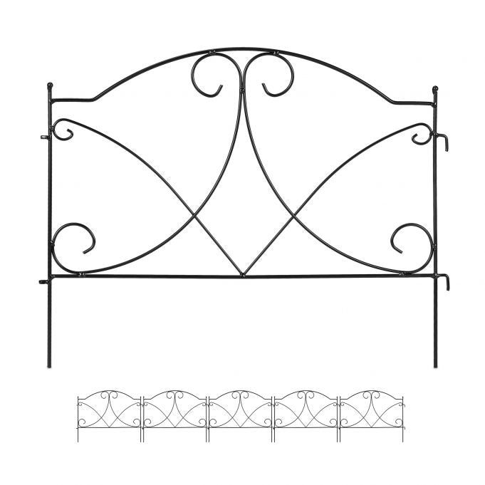metal flower bed fence in 6 parts