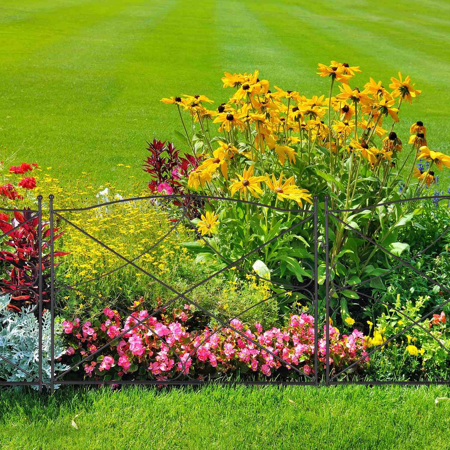 metal flower bed fence in 6 parts