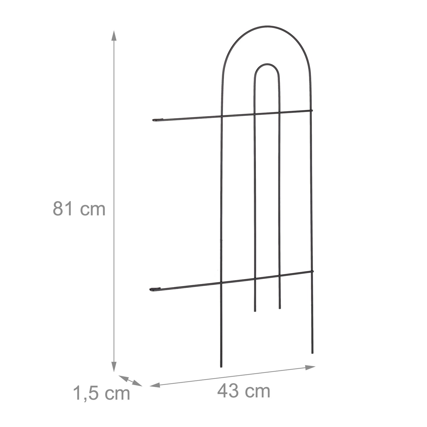 metal flower bed fence in 6 parts