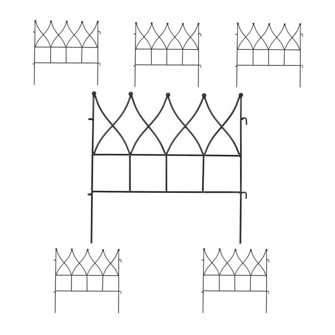 metal flower bed fence in 6 parts
