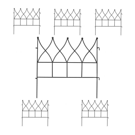 metal flower bed fence in 6 parts