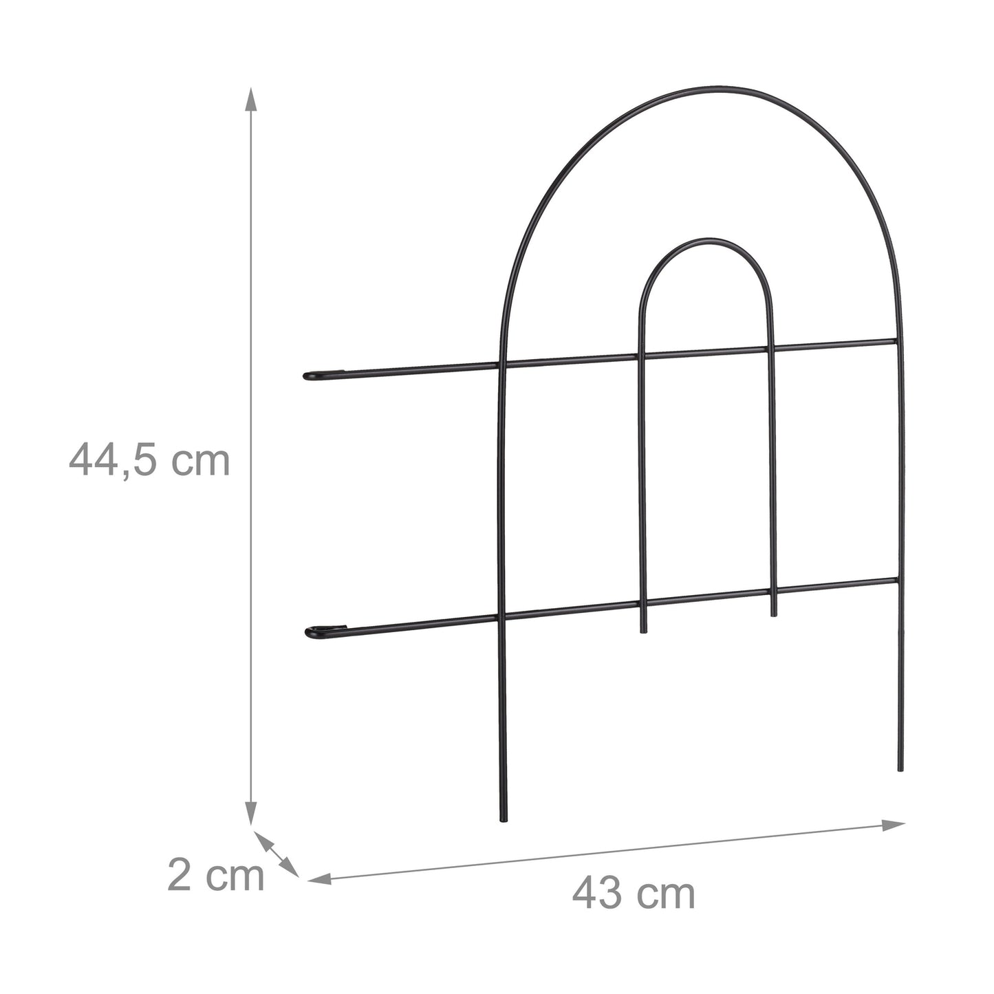 metal flower bed fence in 6 parts