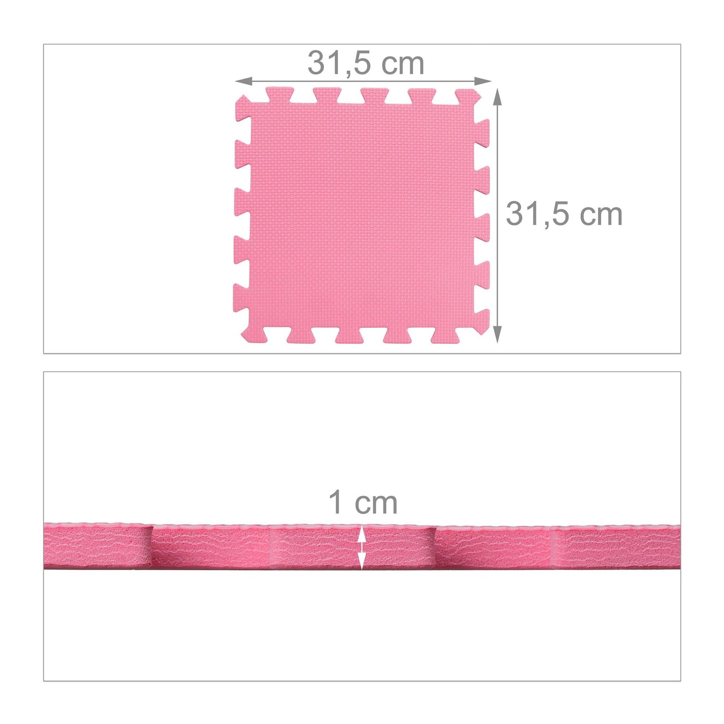 puzzle mat with 25 pieces and border