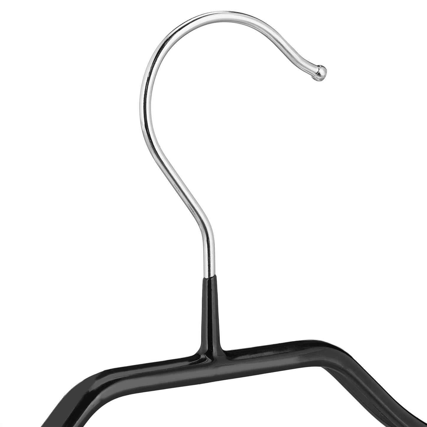 set of 10 black suit hangers with anti-slip