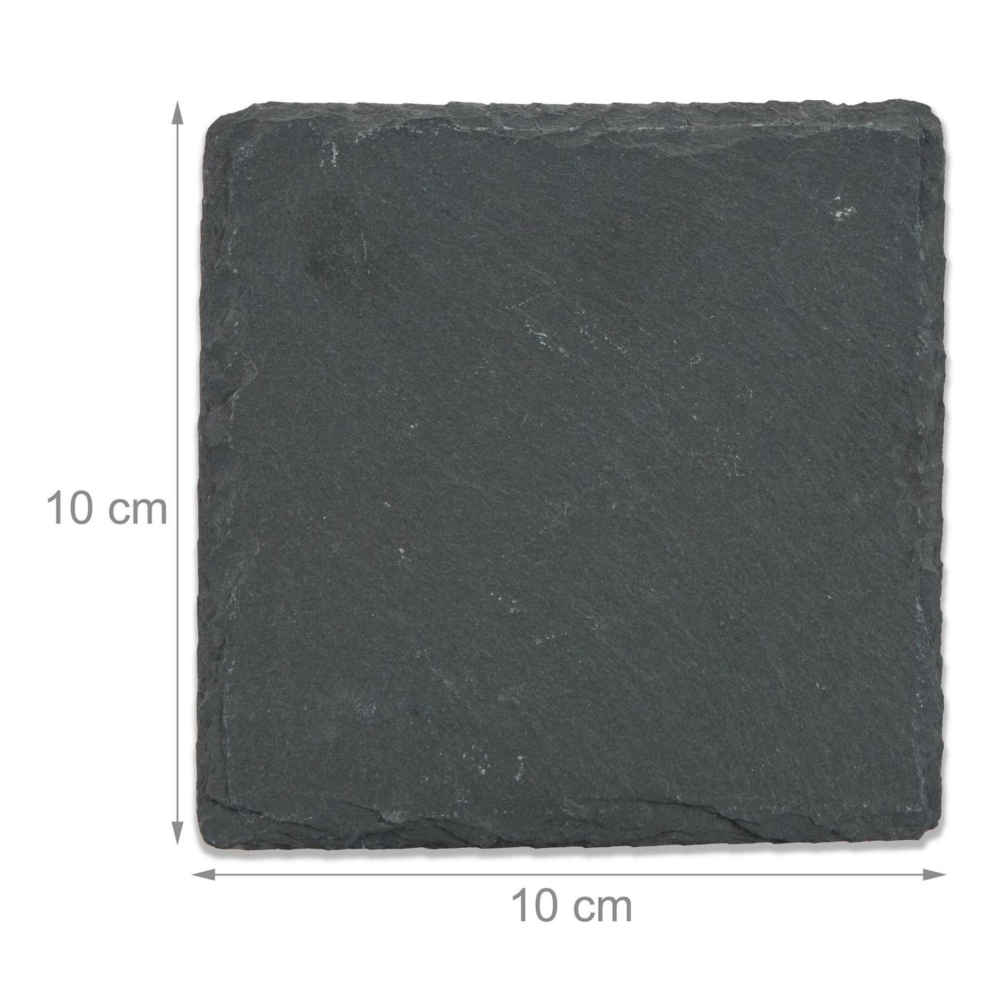 set of 10 coasters in slate 10x10 cm