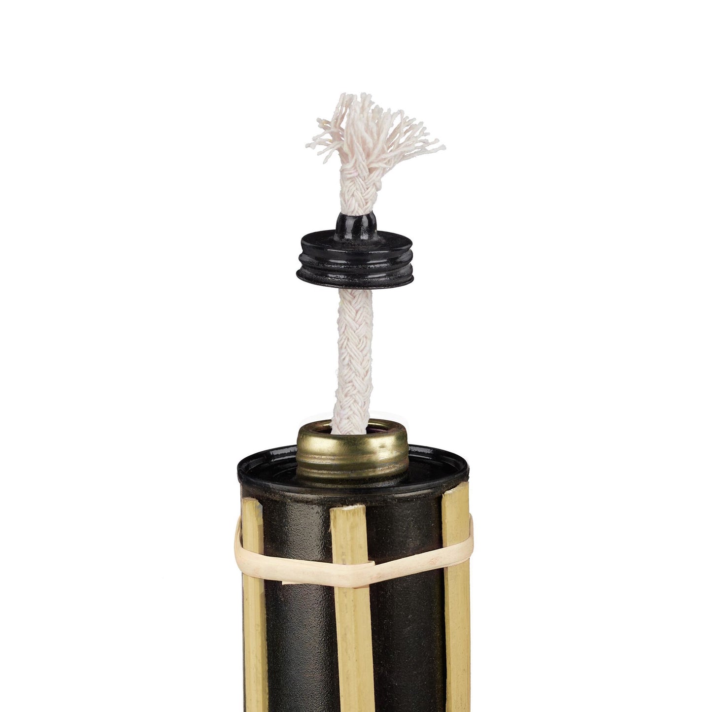 set of 10 garden torches bamboo 80 cm