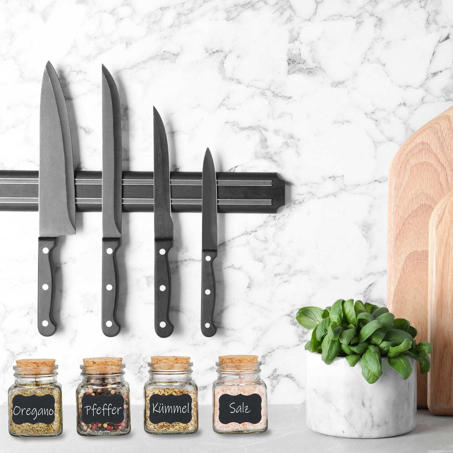set of 12 spice jars with square cork lids
