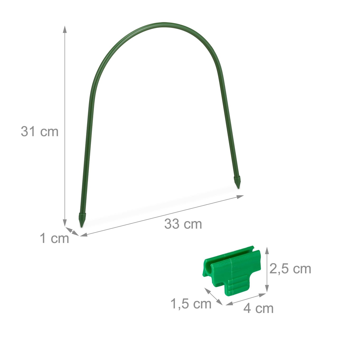 set of 12 tunnel arches with plant clips