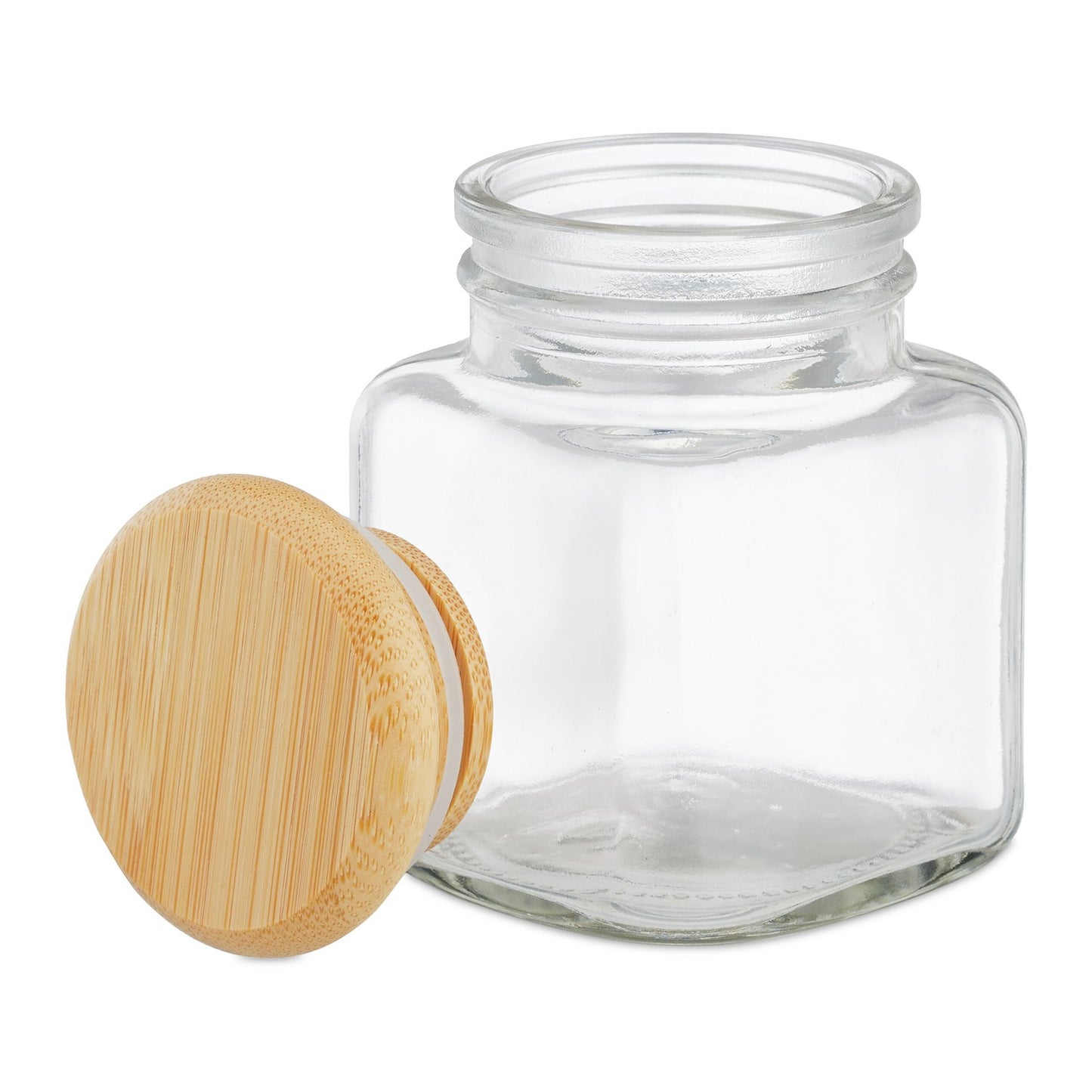 set of 14 spice jars with bamboo lids