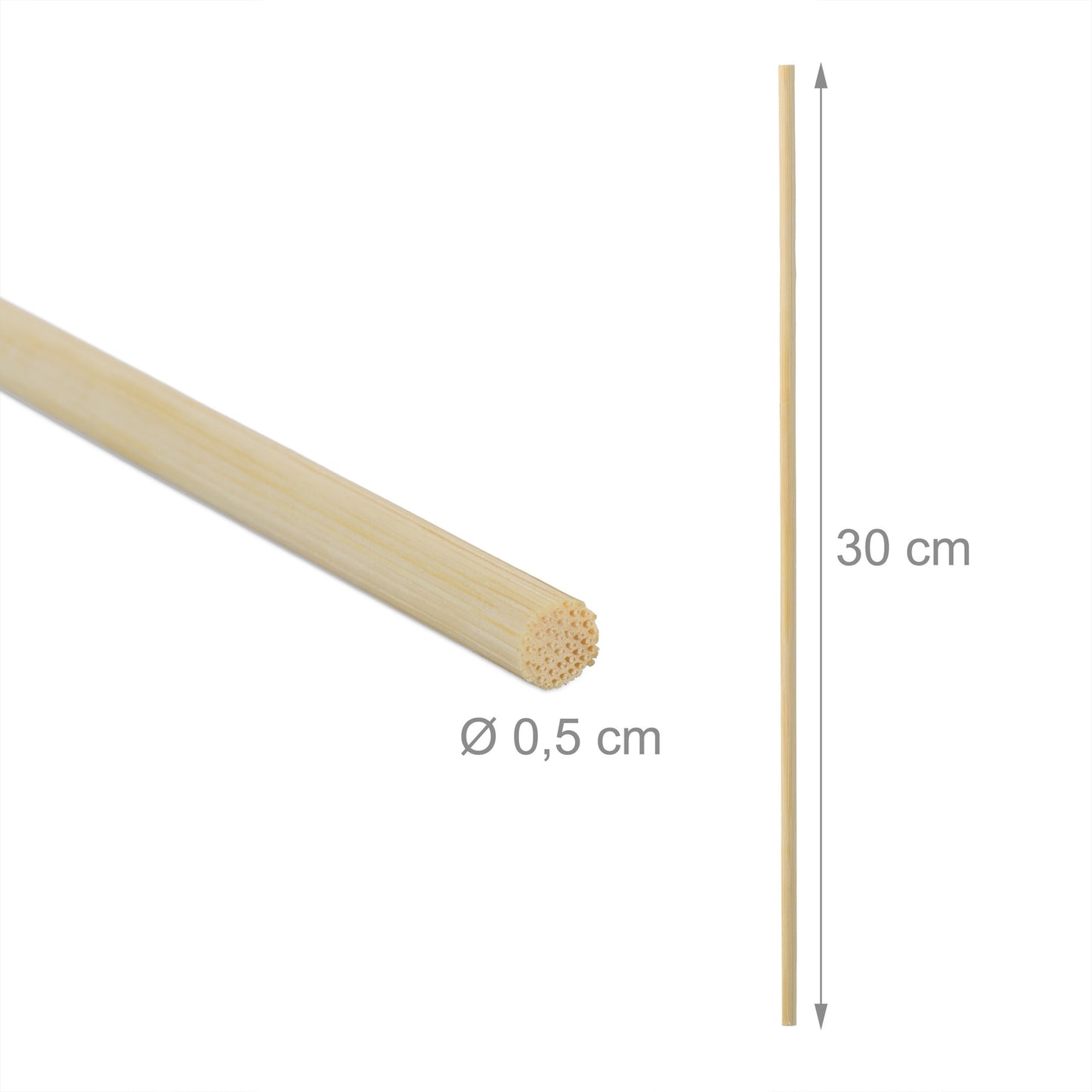 set of 200 bamboo sticks 30 cm