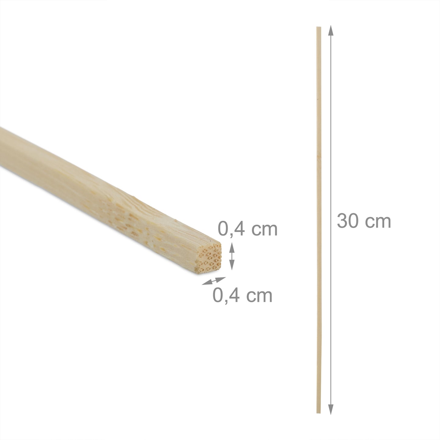 set of 200 bamboo sticks 30 cm