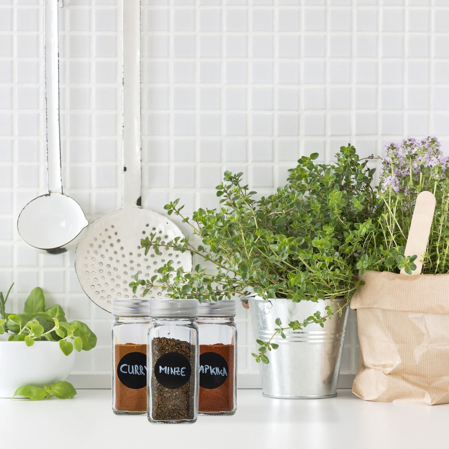 set of 20 spice jars
