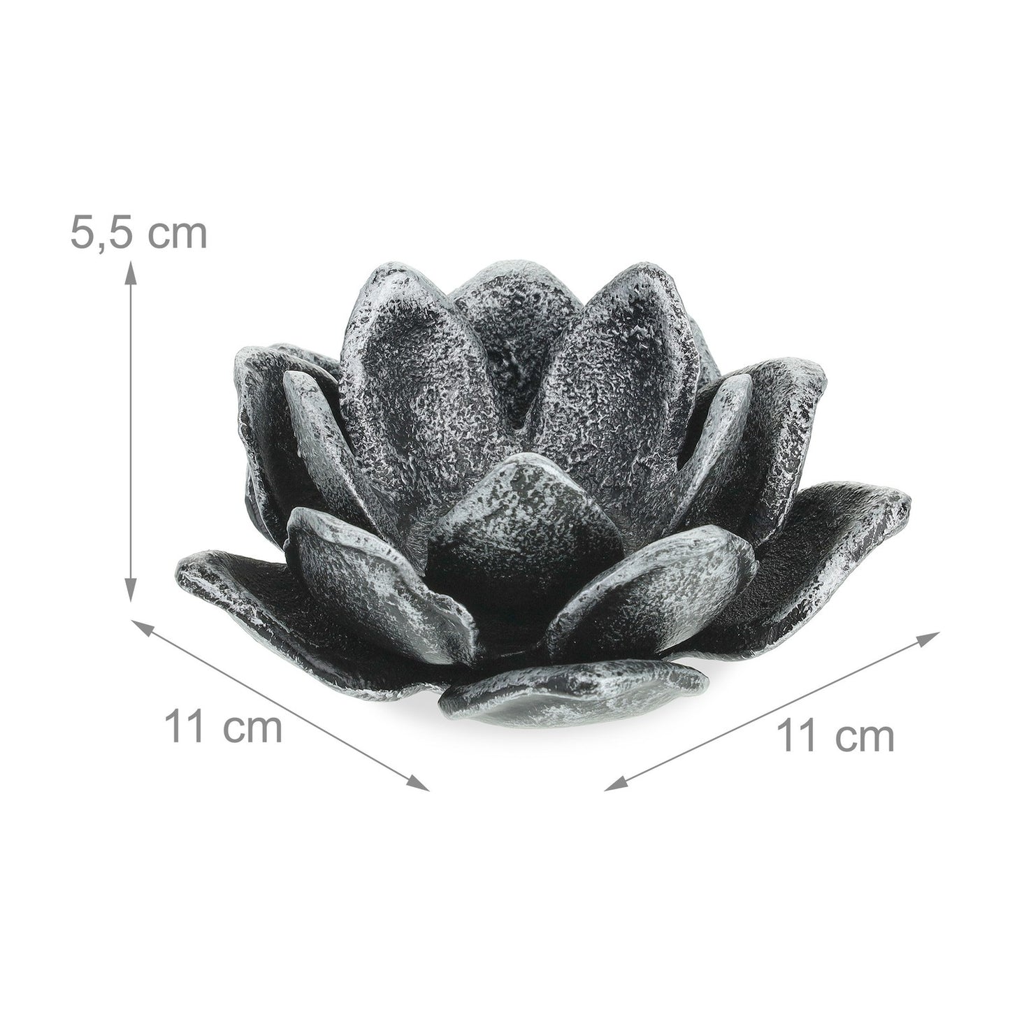 set of 2 Lotus-shaped tea light holders