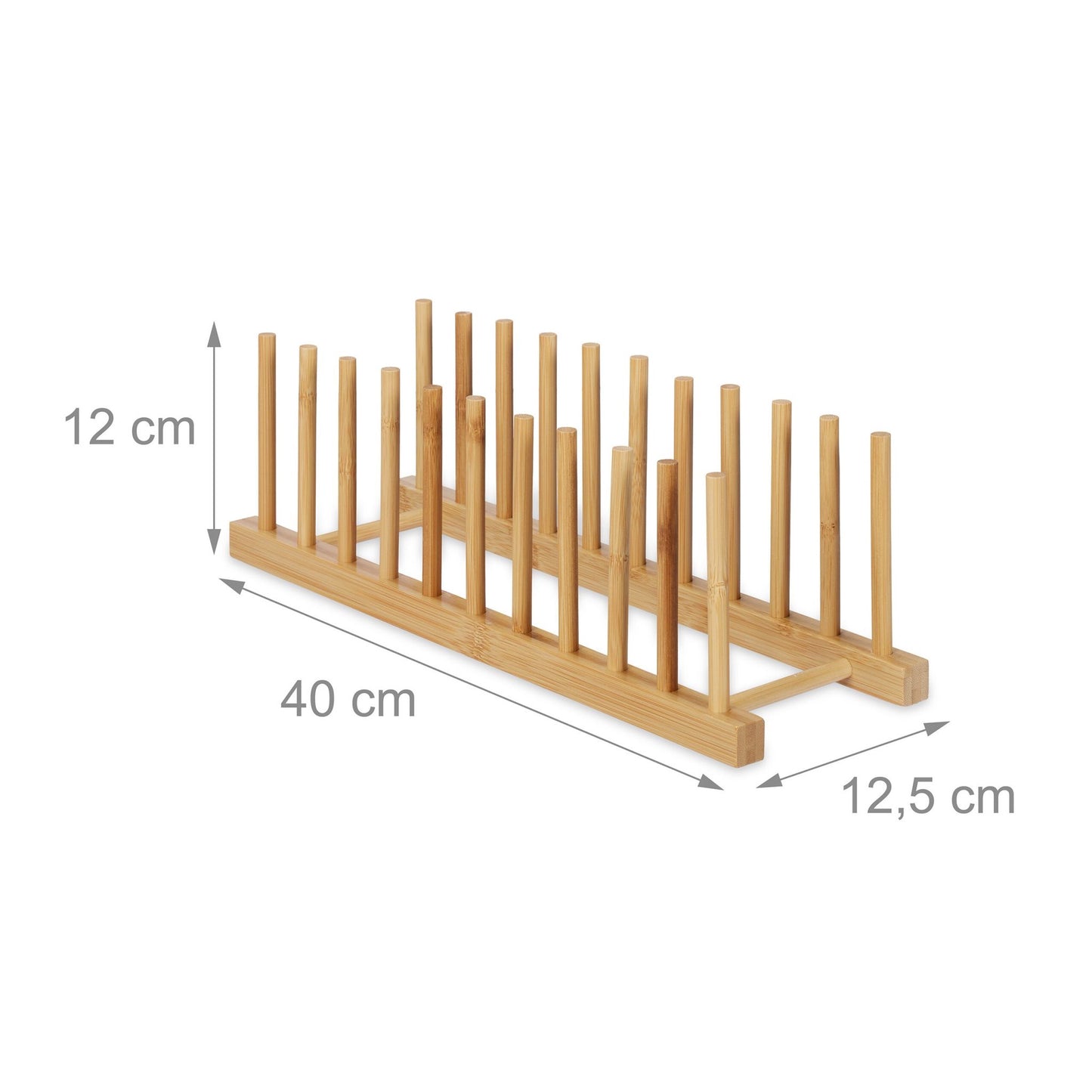 set of 2 bamboo plate racks