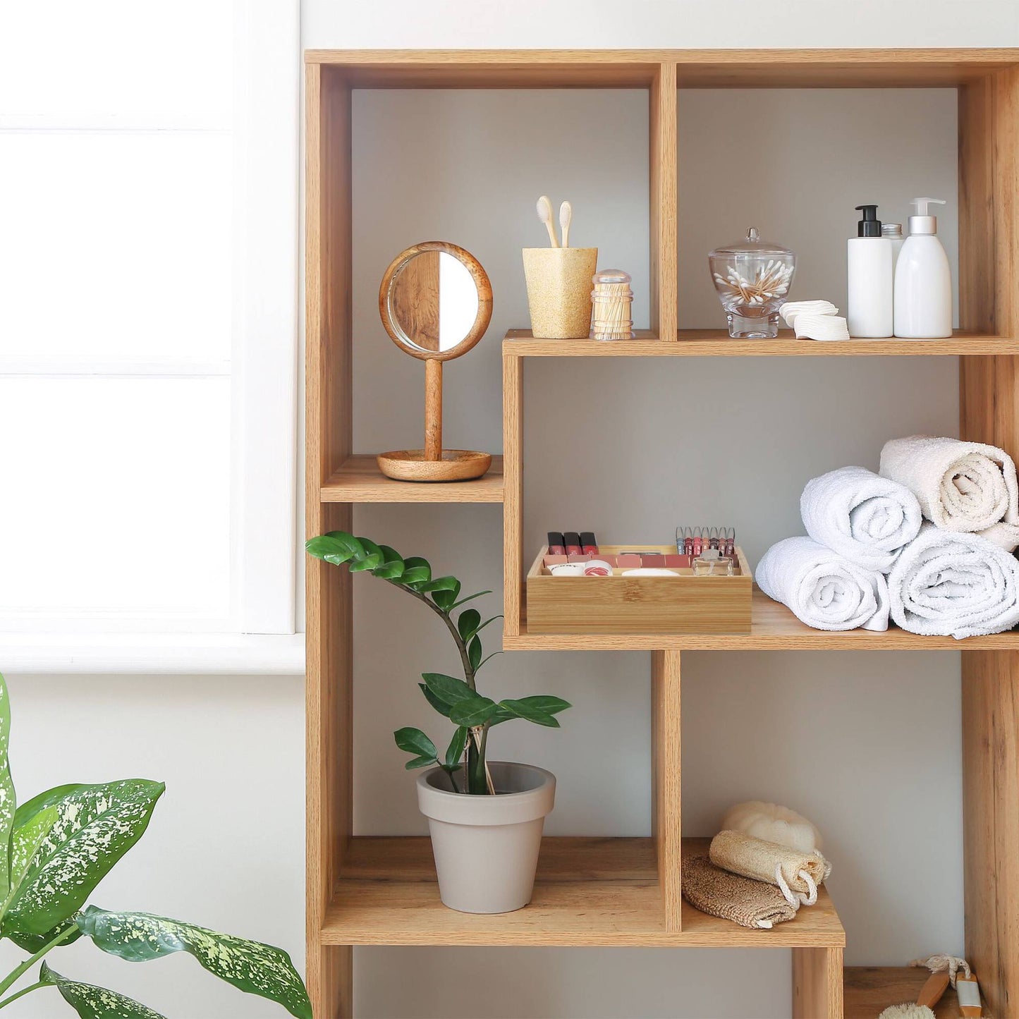 set of 2 bamboo spice racks for drawers