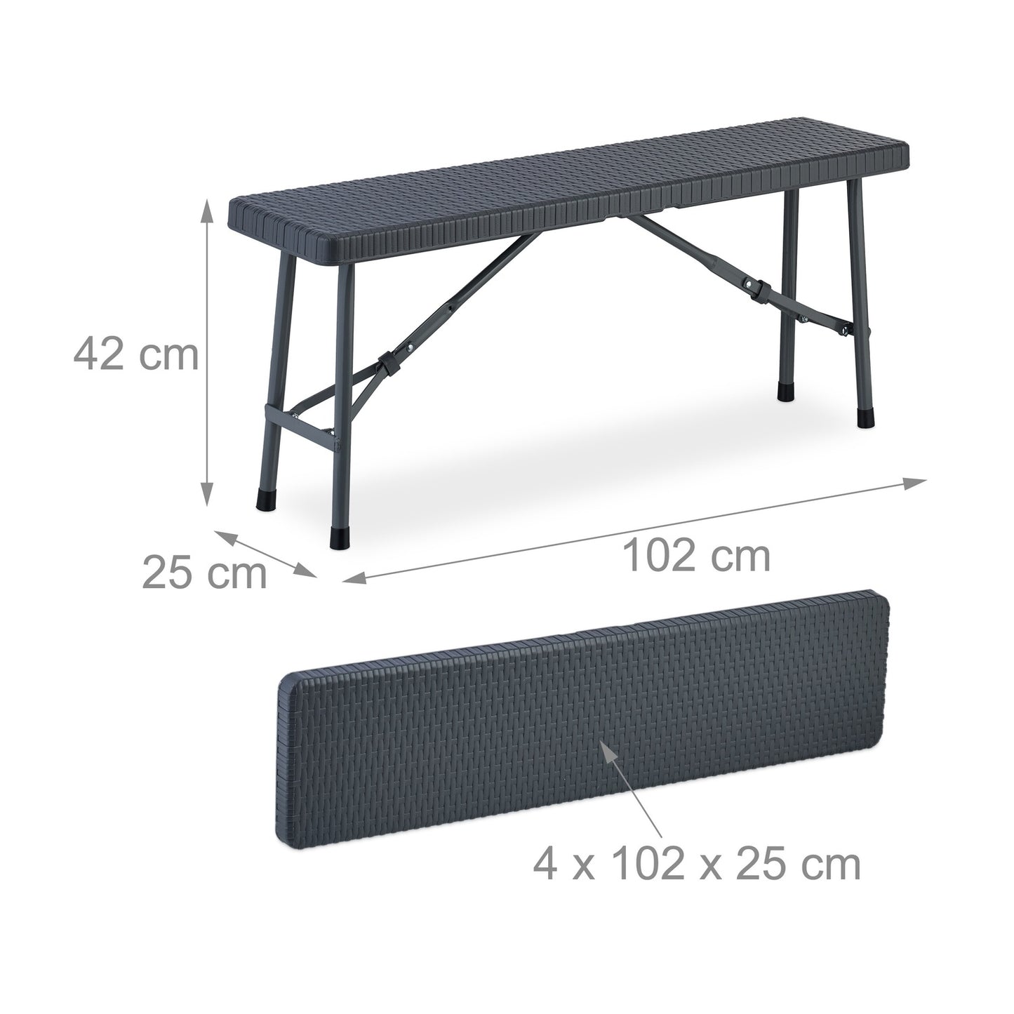 set of 2 beer benches 102 cm
