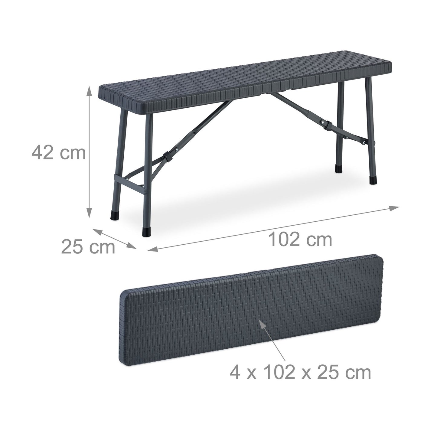 set of 2 beer benches 102 cm