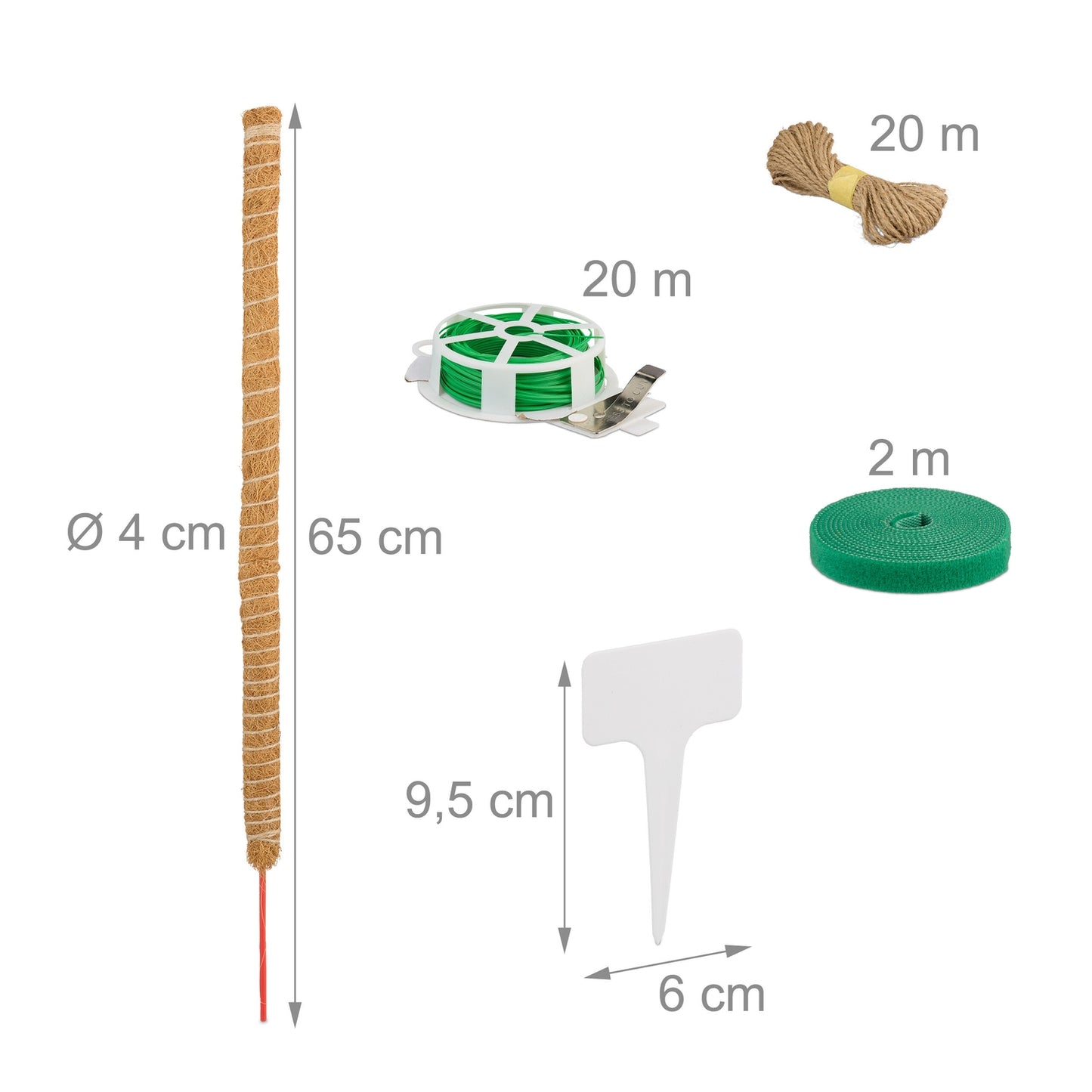 set of 2 coconut bars 65 cm accessories