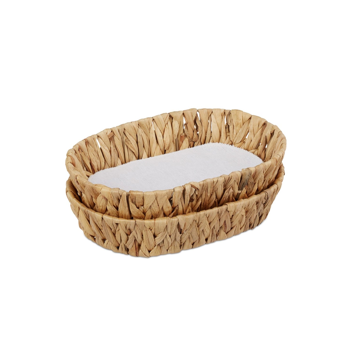 set of 2 fruit bowls made from water hyacinth