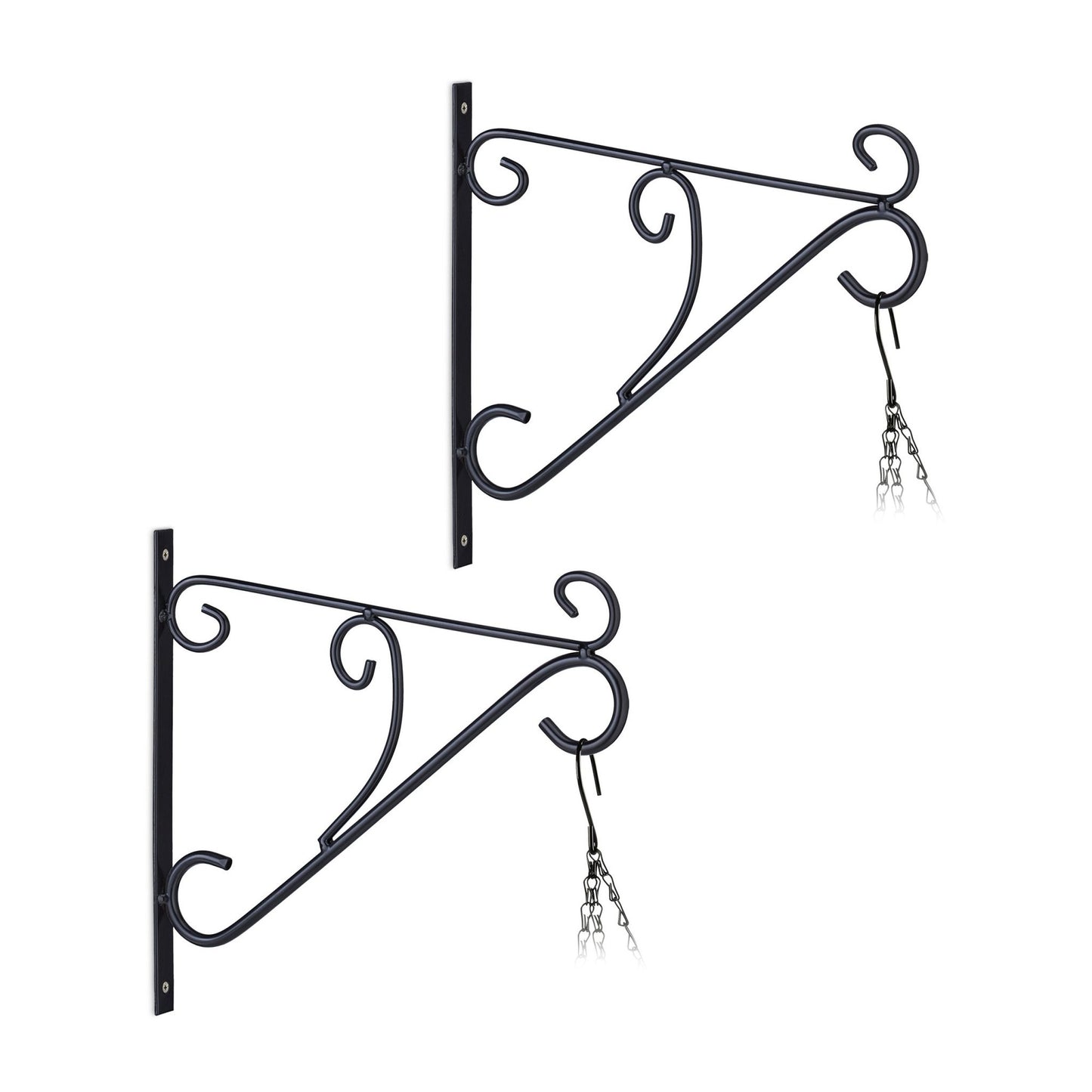 set of 2 hanging basket holders