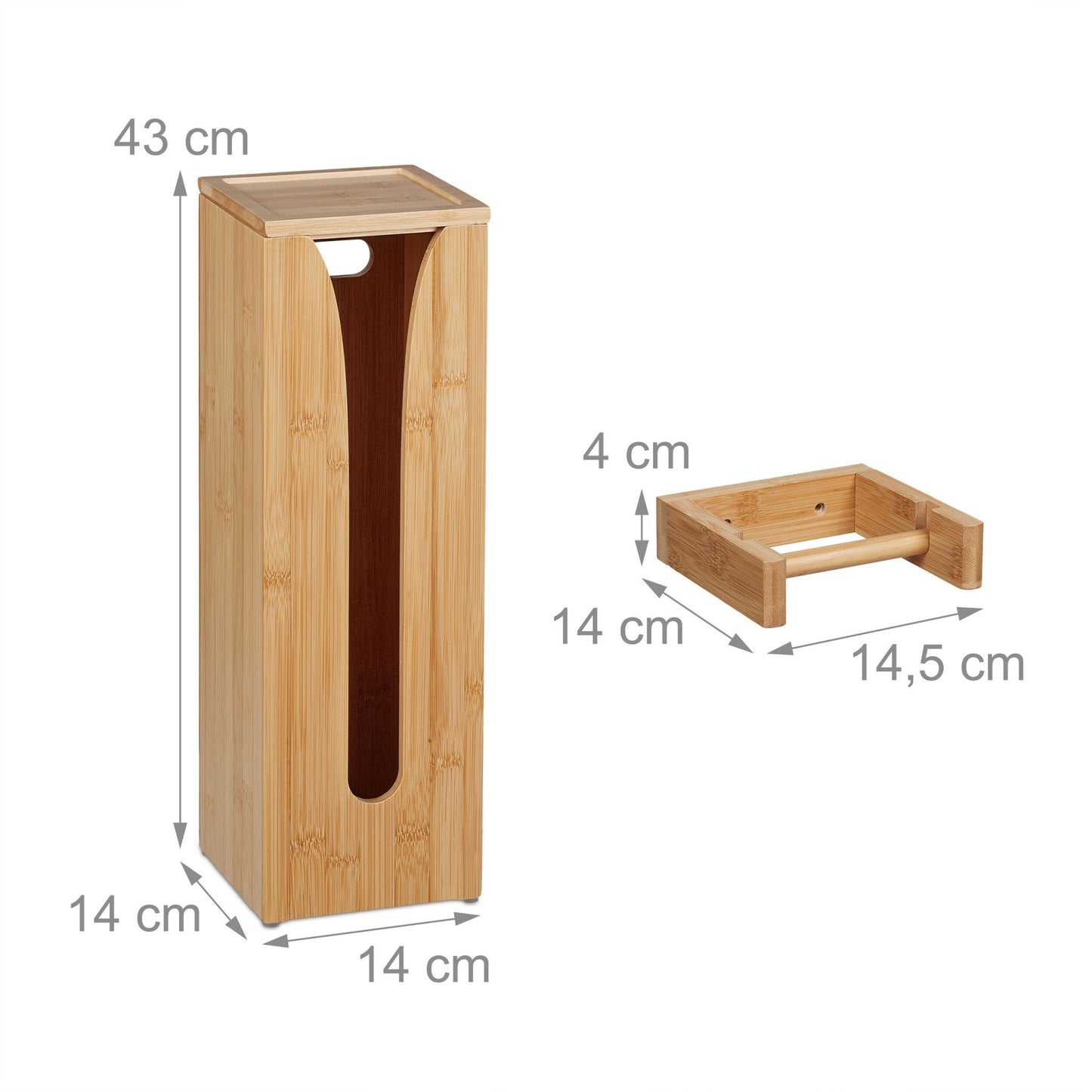 set of 2 parts for toilet roll holders