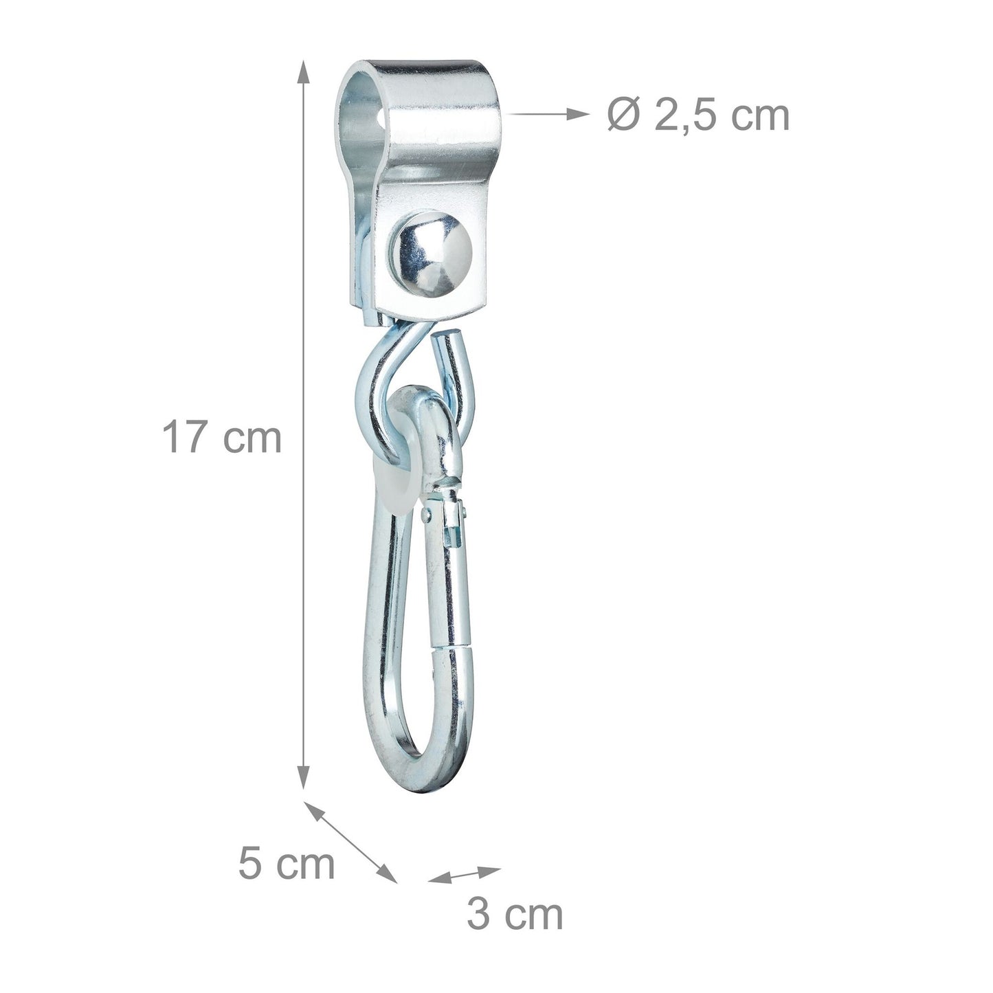set of 2 swivel hooks with carabiners