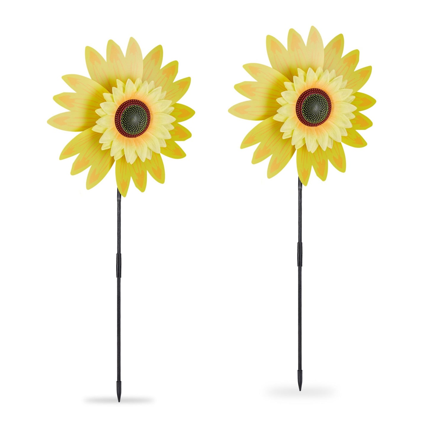 set of 2 windmill sunflower