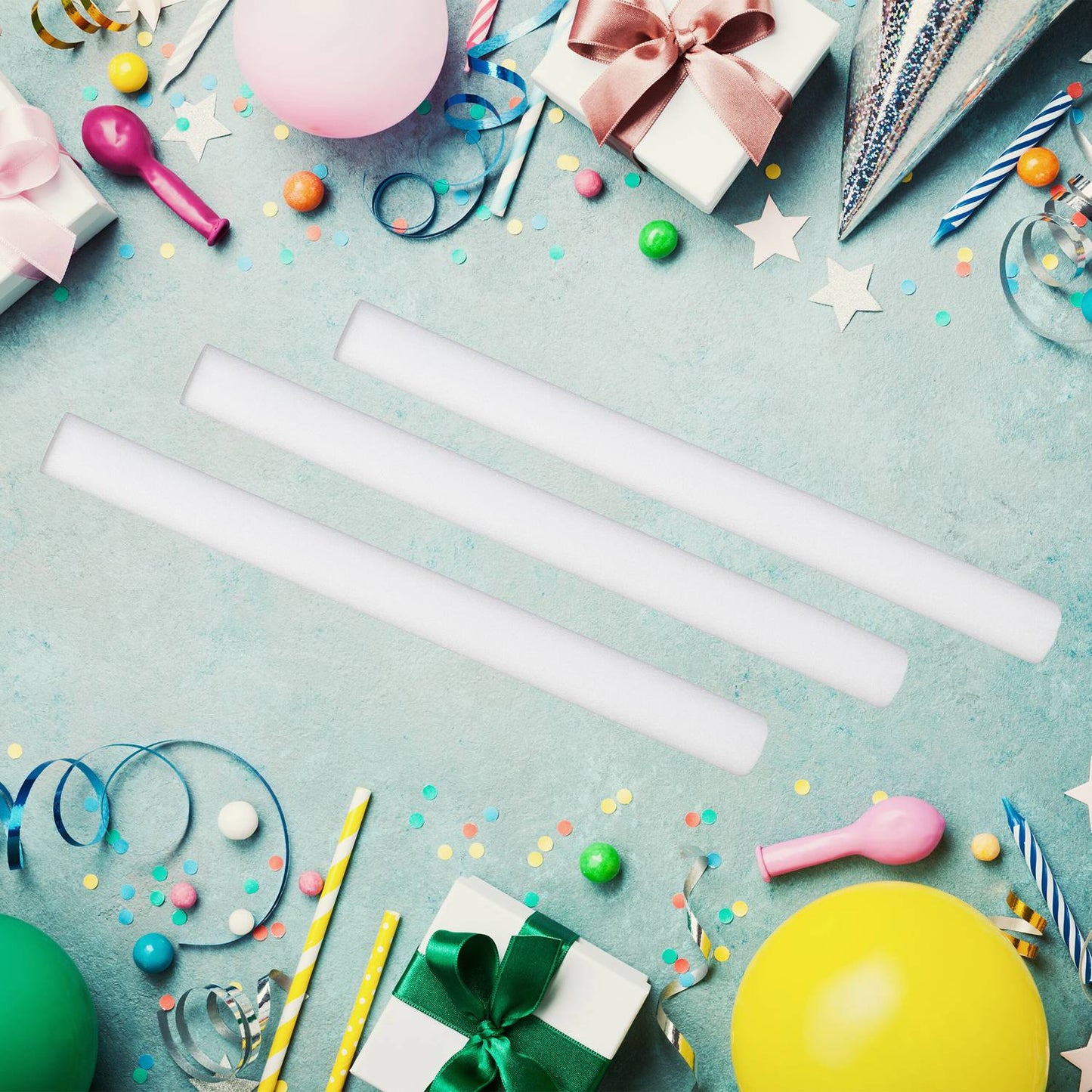 set of 30 LED glow sticks in foam plastic