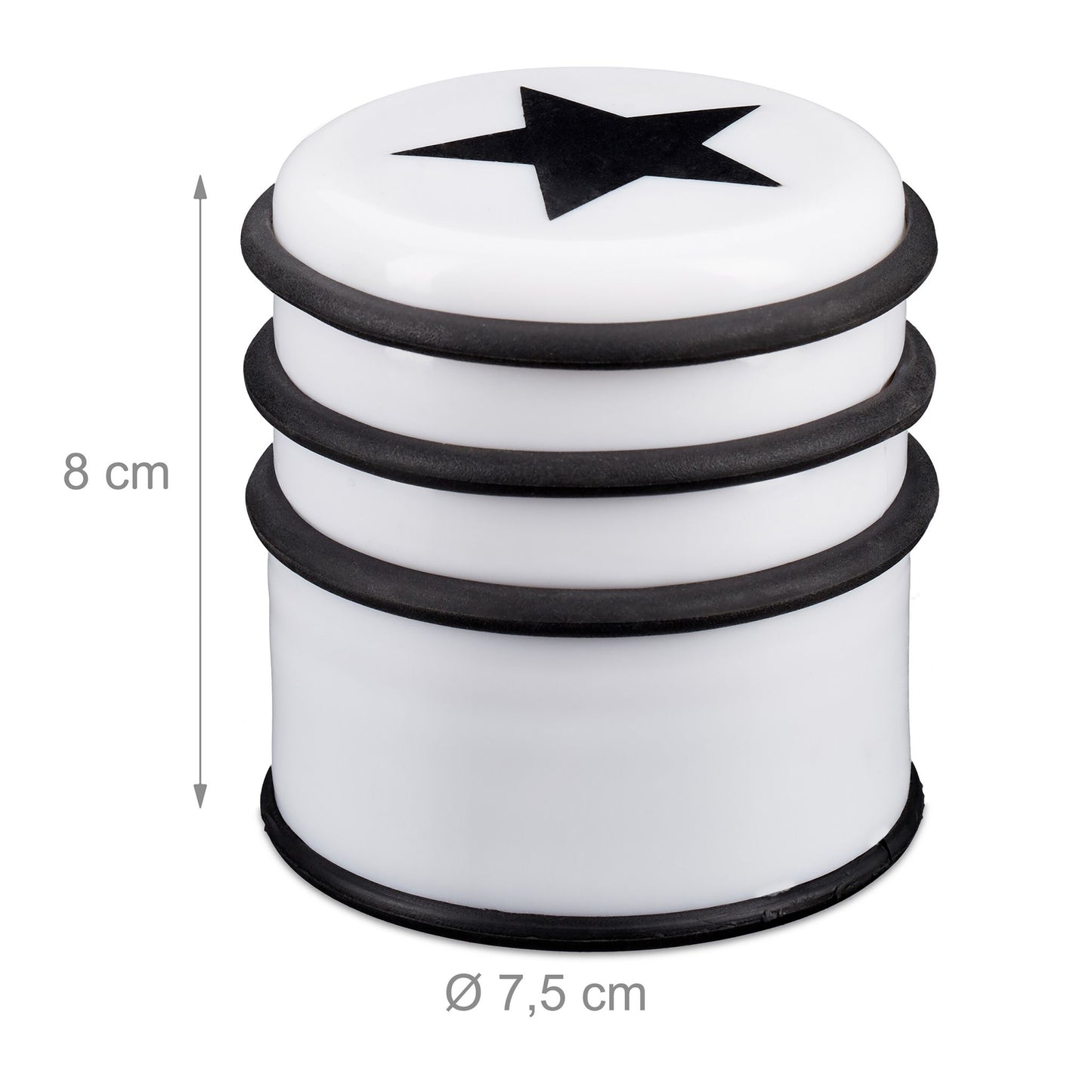 set of 3 door stops with star motif