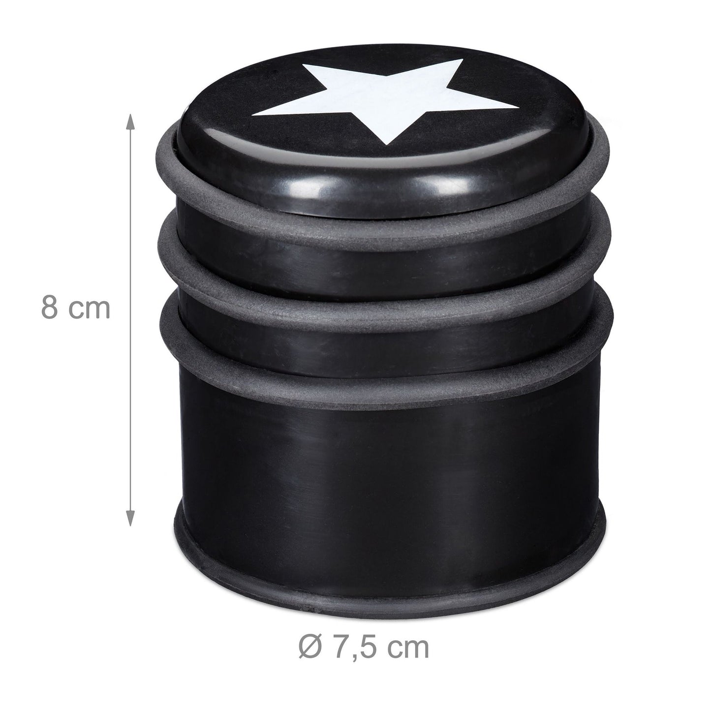 set of 3 door stops with star motif