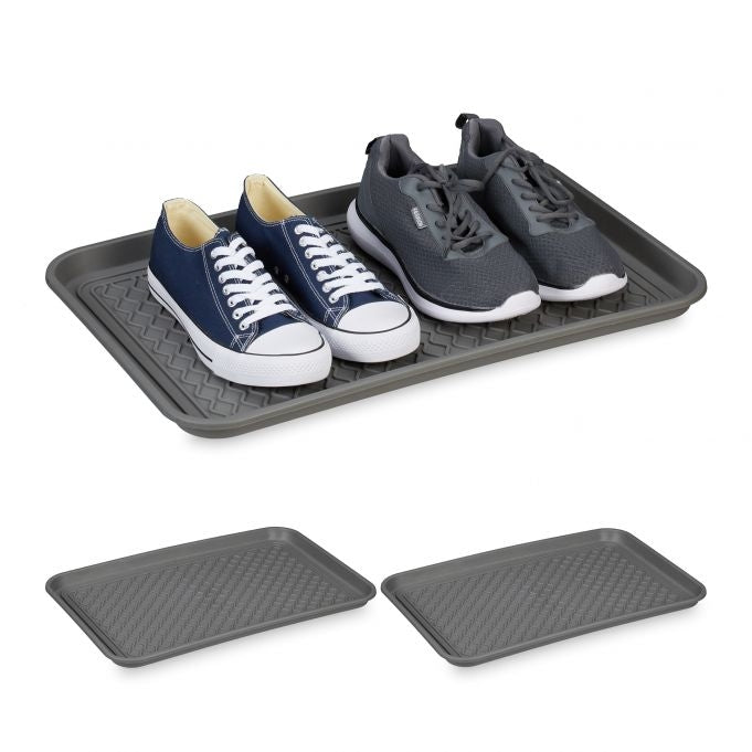 set of 3 drip trays for shoes 60 x 40 cm