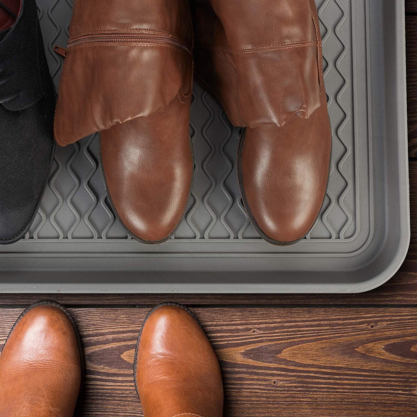 set of 3 drip trays for shoes 60 x 40 cm