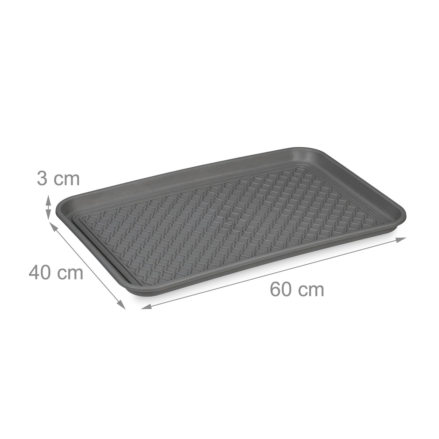 set of 3 drip trays for shoes 60 x 40 cm