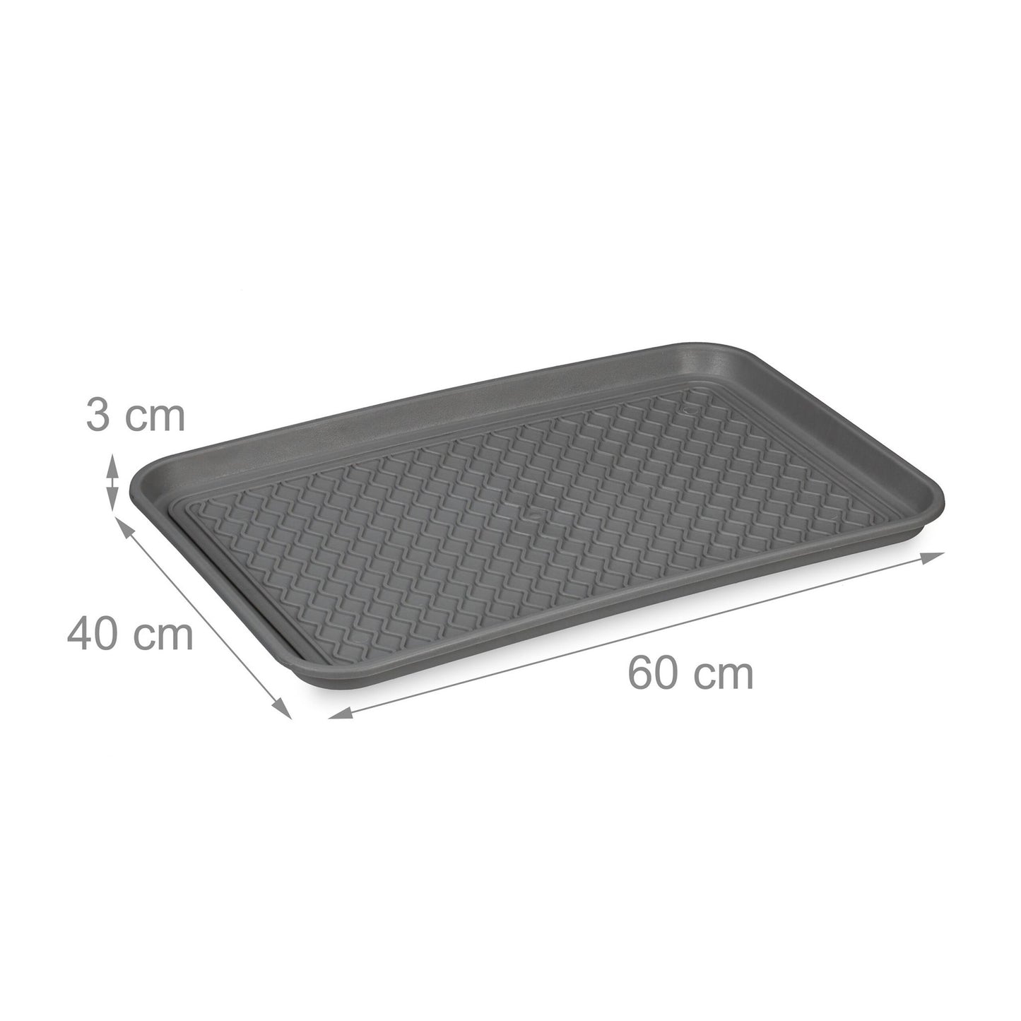 set of 3 drip trays for shoes 60 x 40 cm