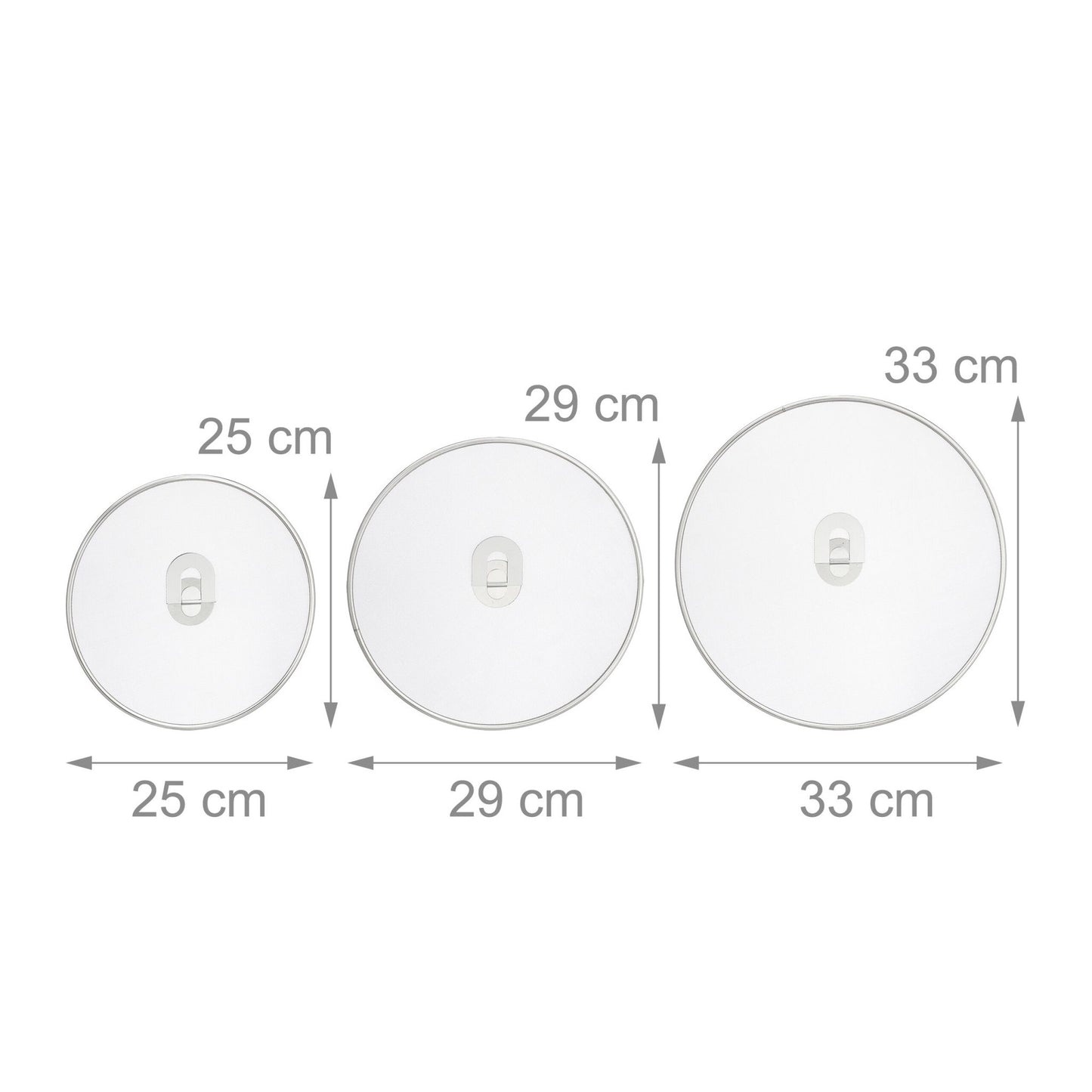 set of 3 splash guards for frying pans