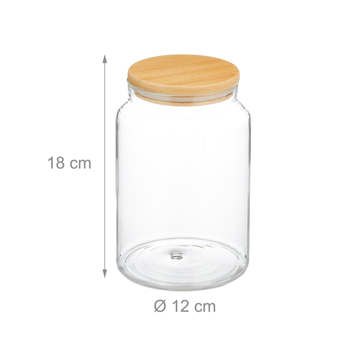 set of 3 storage jars with lids 1500 ml