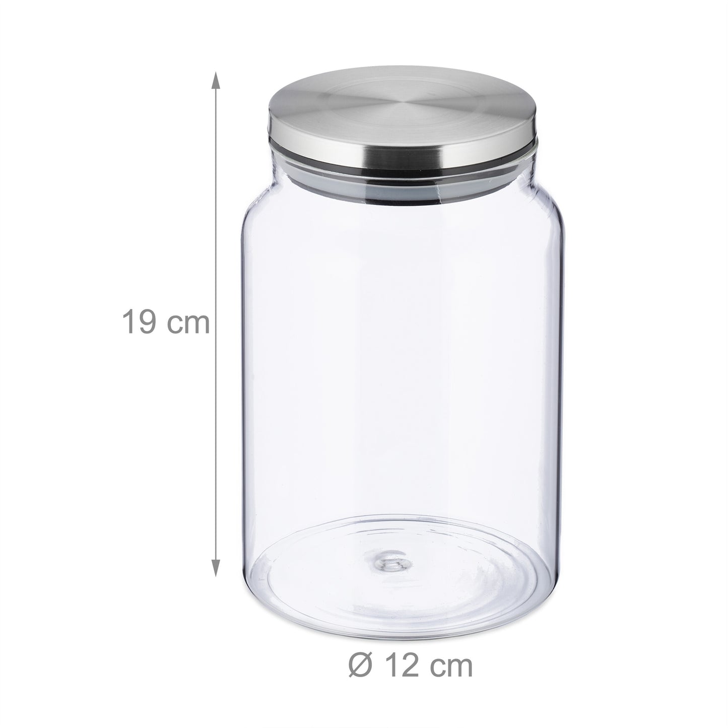 set of 3 storage jars with lids 1500 ml