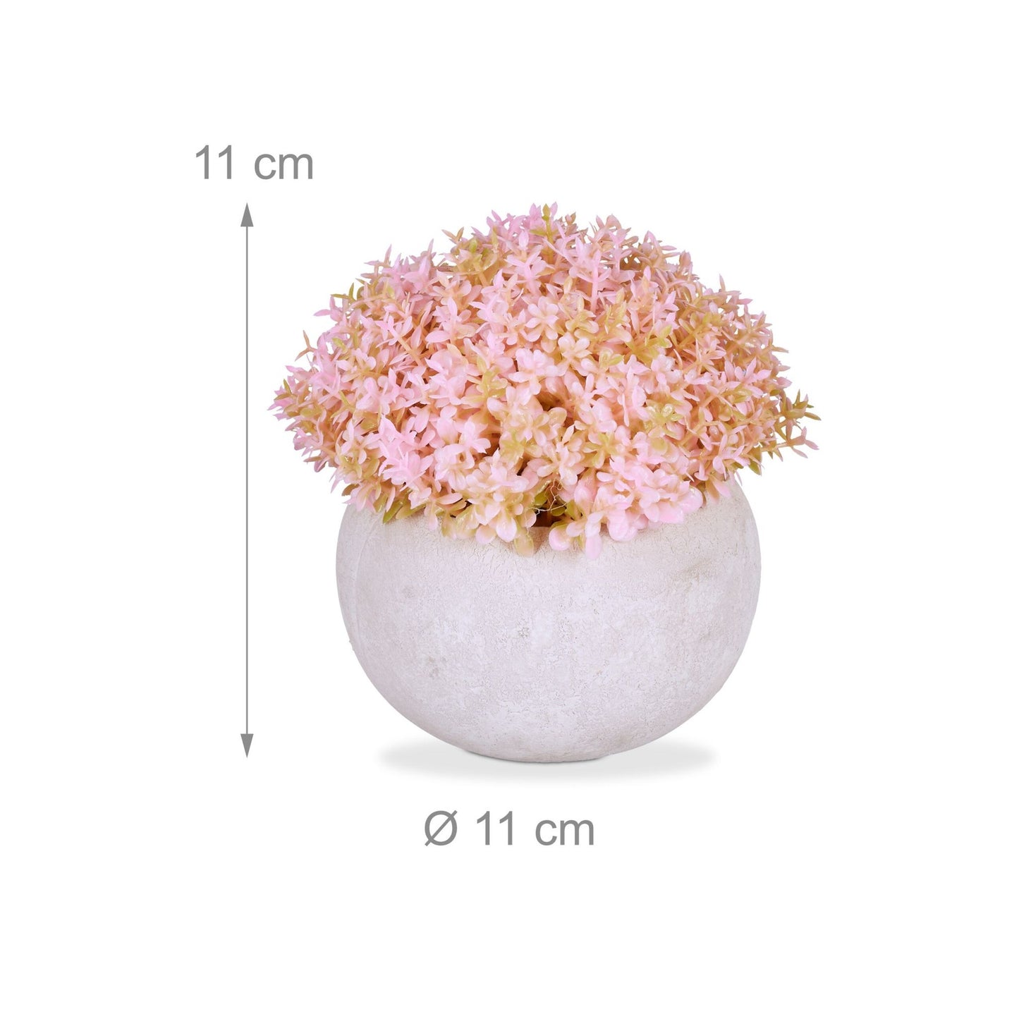 set of 4 artificial flowers in pot