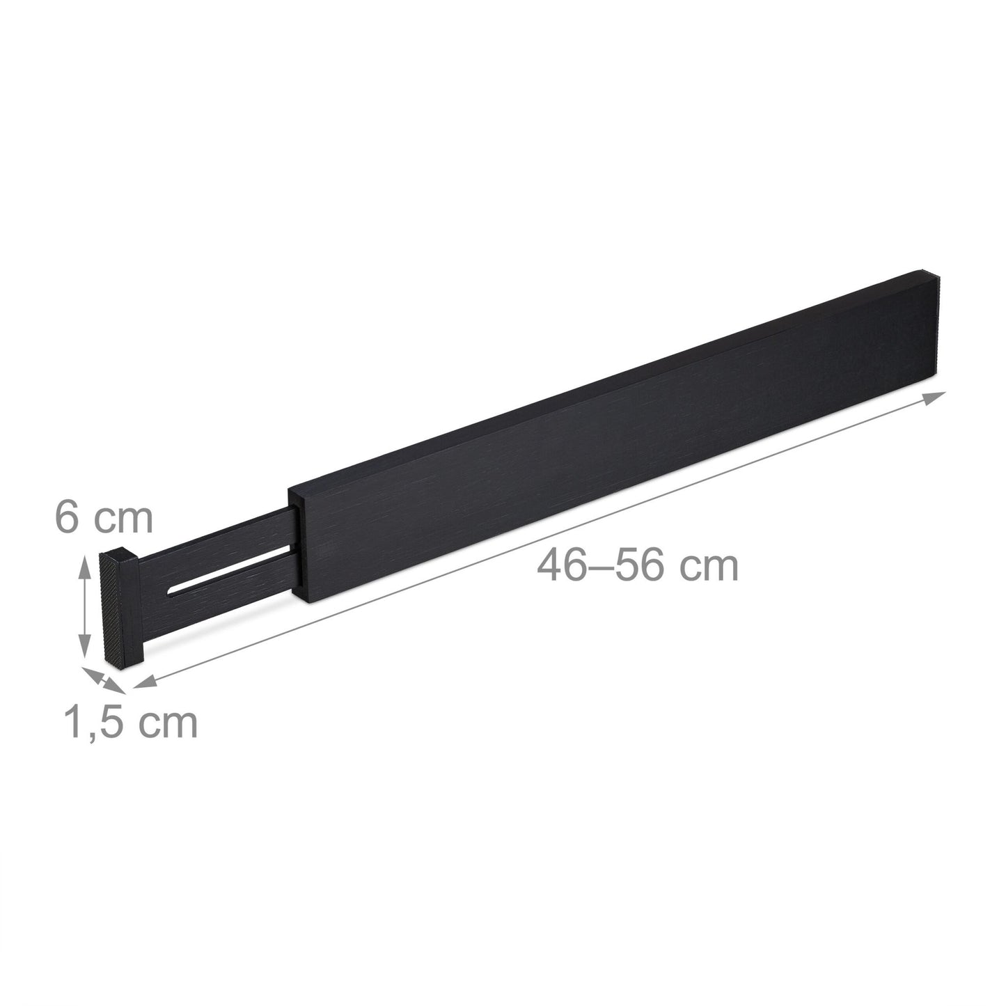 set of 4 drawer dividers in black