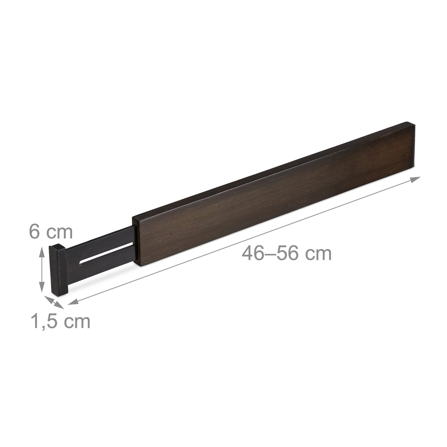 set of 4 drawer dividers in dark brown