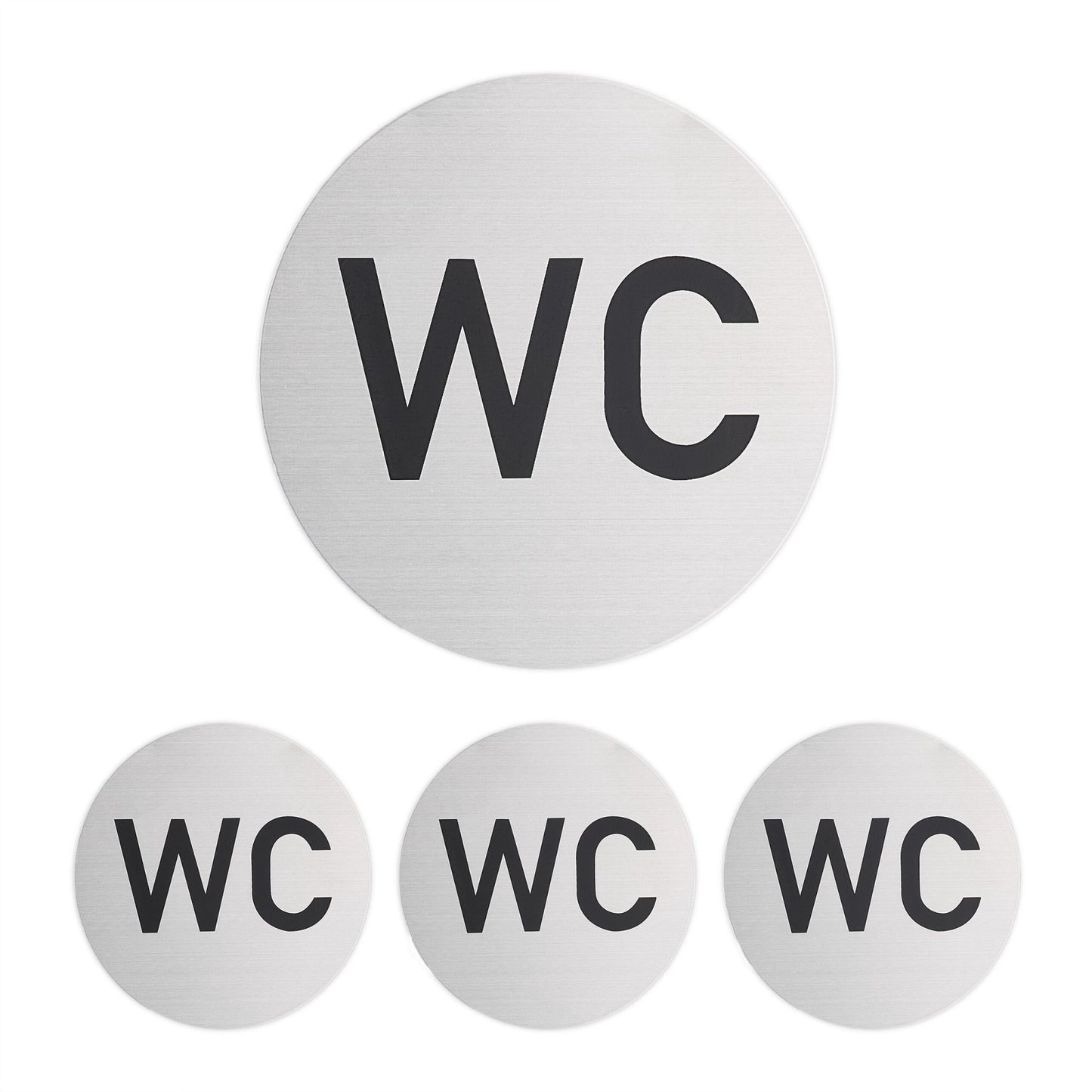 set of 4 self-adhesive WC signs