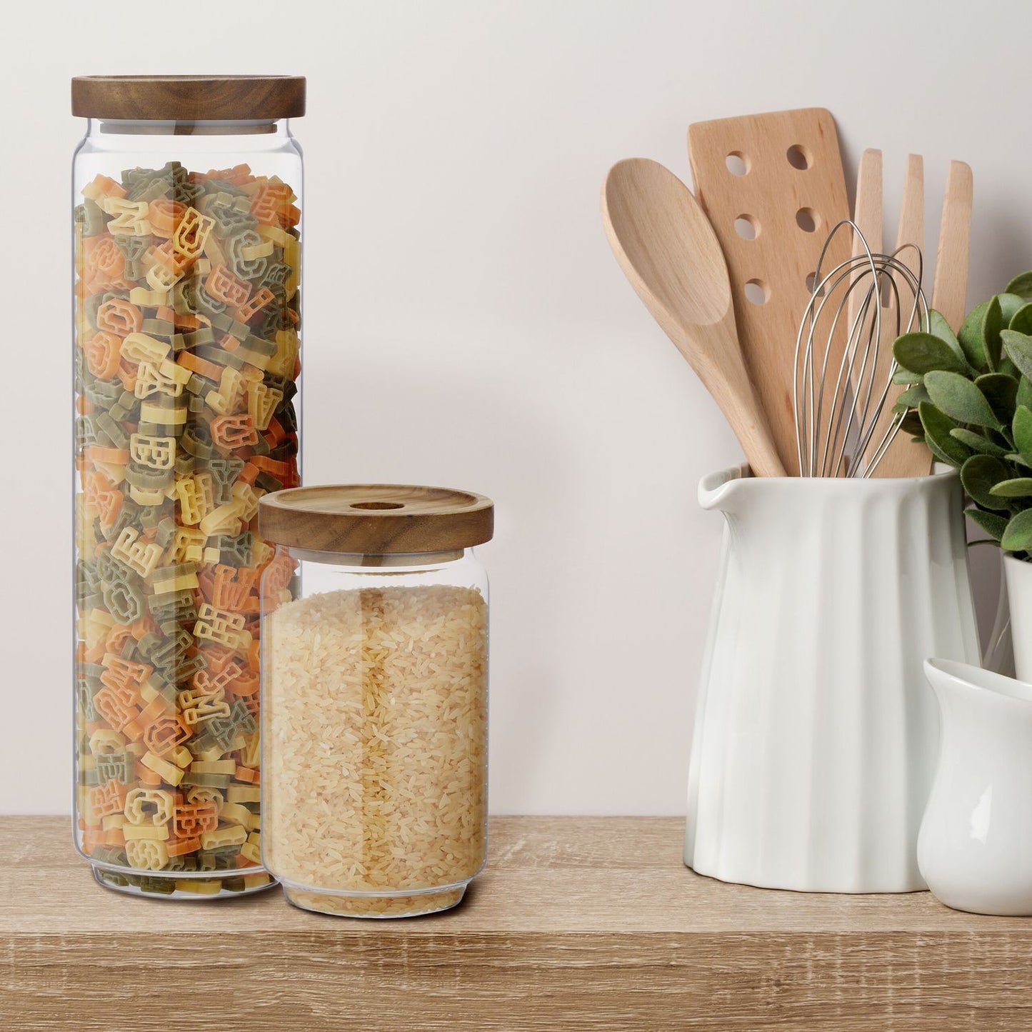 set of 4 storage jars with lids