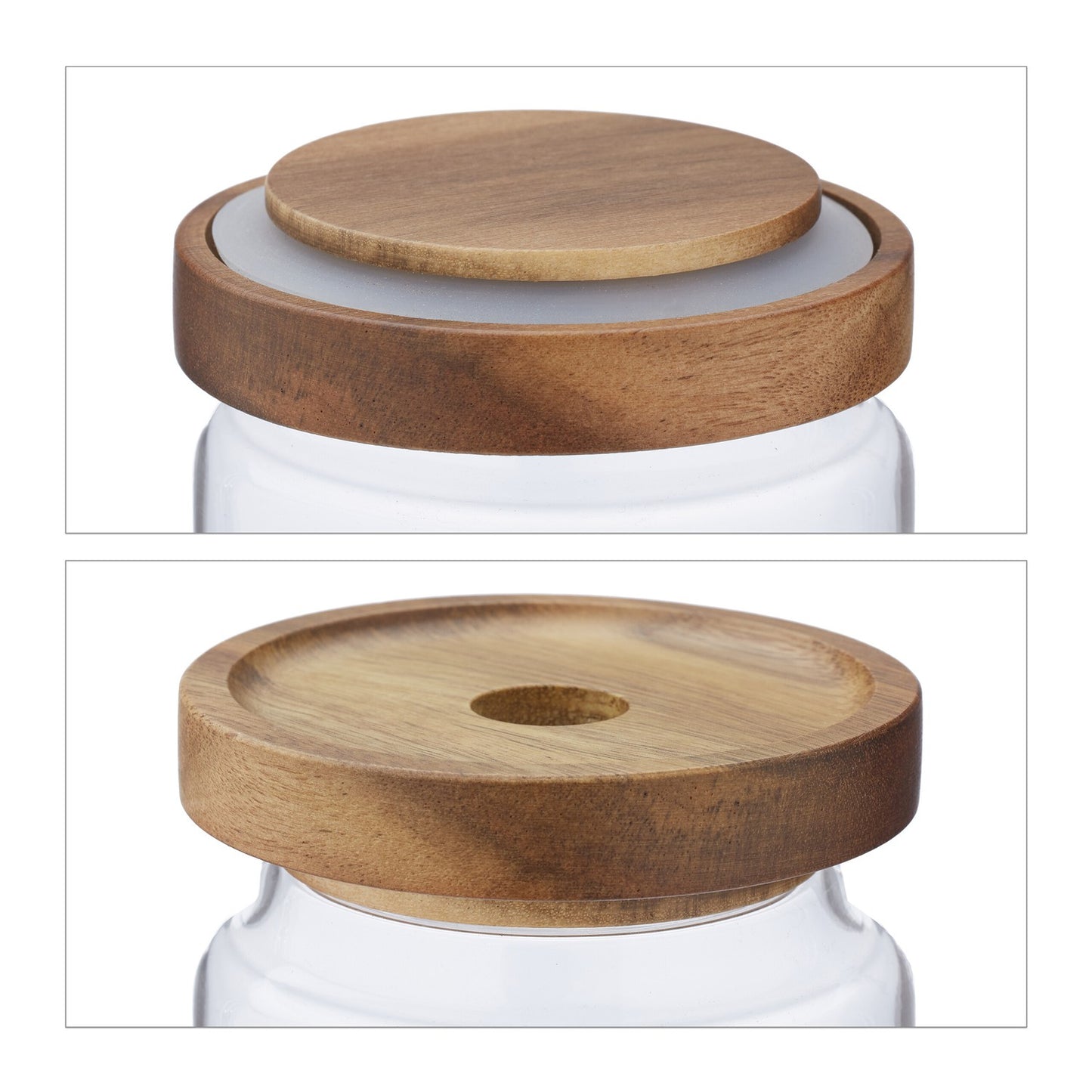 set of 4 storage jars with lids