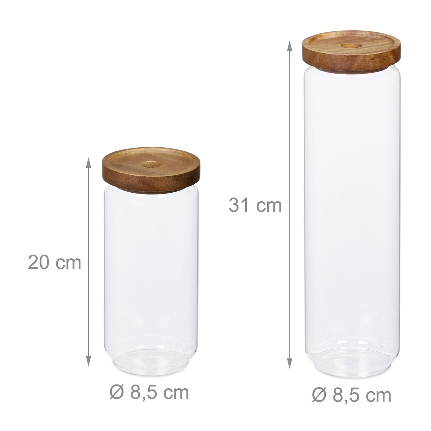 set of 4 storage jars with lids