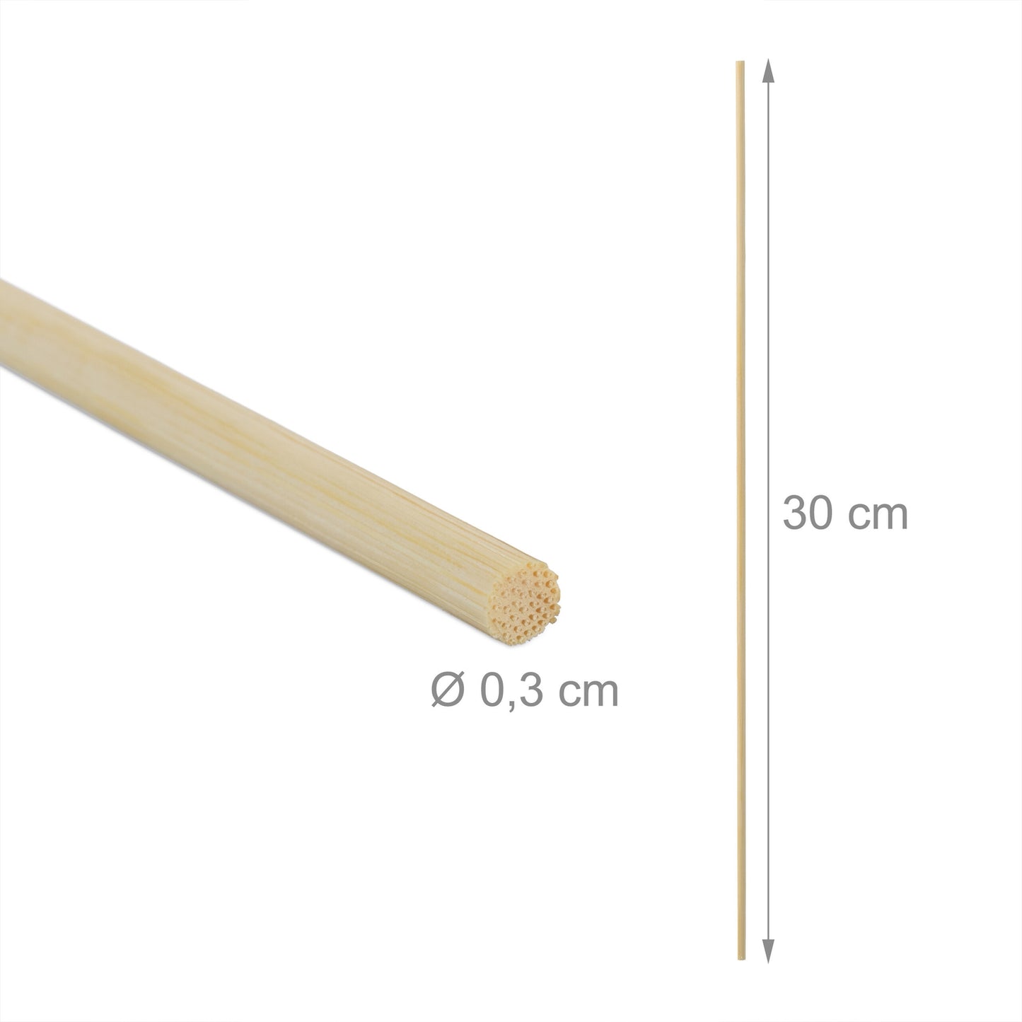 set of 500 bamboo sticks 30 cm