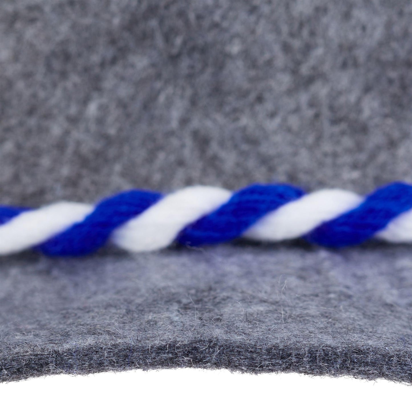 set of 5 Seppel hats with blue and white cord