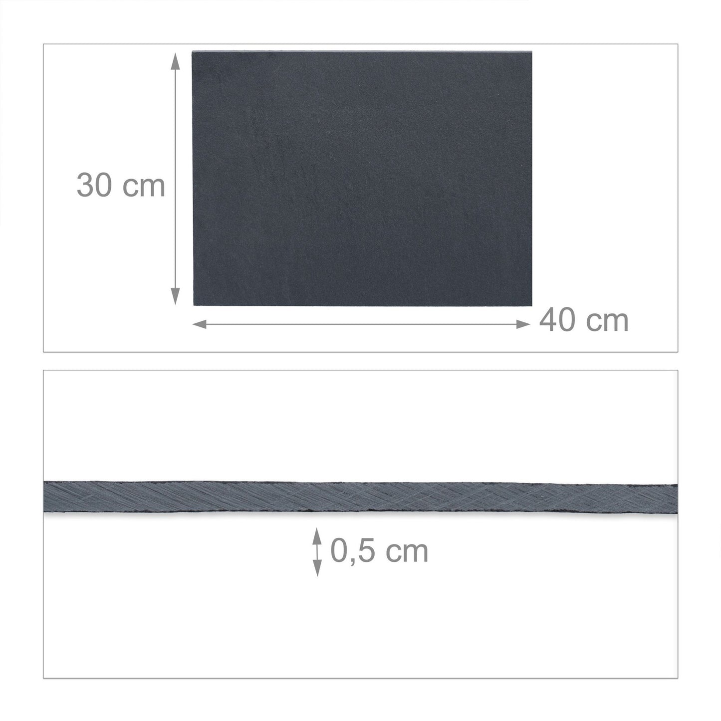 set of 6 slate tiles 40 x 30 cm
